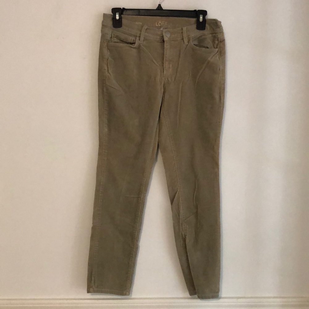 2/$30 or 3/$40 LOFT Modern Skinny Cords -Tan 8P